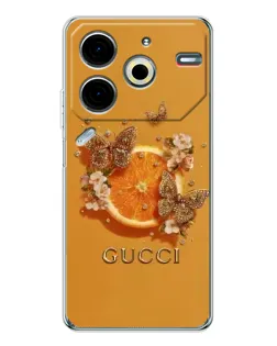 Чохол для TECNO Pova 6 Neo 5G з картинкою «Gucci — золоті метелики» Чохол для TECNO Pova 6 Neo 5G з картинкою «Gucci — золоті метелики»