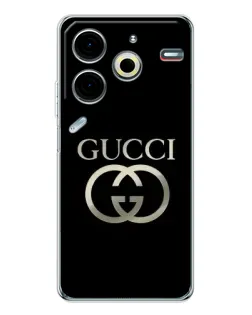 Чохол для TECNO Pova 6 Neo 5G з картинкою «Gucci — золото на чорному» Чохол для TECNO Pova 6 Neo 5G з картинкою «Gucci — золото на чорному»