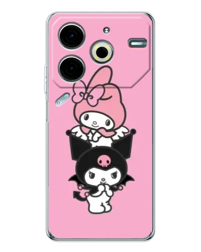Чехол для TECNO Pova 6 Neo 5G с картинкой «My Melody и Kuromi» Чехол для TECNO Pova 6 Neo 5G с картинкой «My Melody и Kuromi»