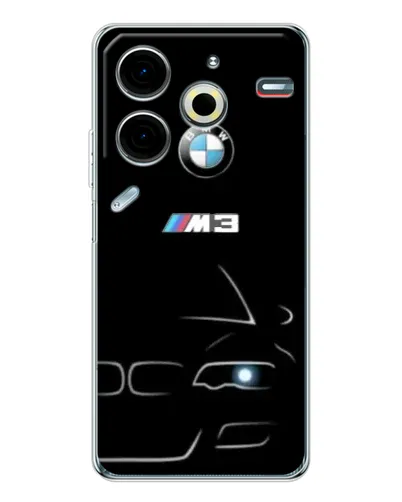 Чехол для TECNO Pova 6 Neo 5G с картинкой «Минималистичный принт BMW M3»