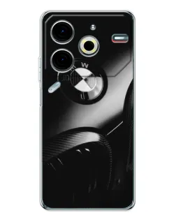 Чехол для TECNO Pova 6 Neo 5G с картинкой «Эмблема BMW — макро»