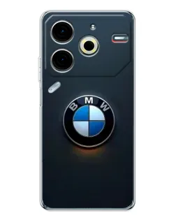 Чехол для TECNO Pova 6 Neo 5G с картинкой «Логотип BMW — минимализм»