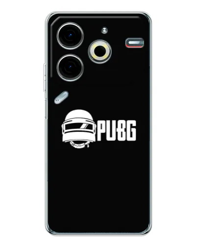 Чехол для TECNO Pova 6 Neo 5G с картинкой «PUBG — классический лого»