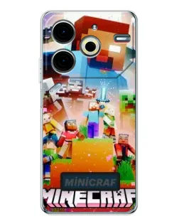 Чехол для TECNO Pova 6 Neo 5G с картинкой «Minecraft герои игры» Чехол для TECNO Pova 6 Neo 5G с картинкой «Minecraft герои игры»