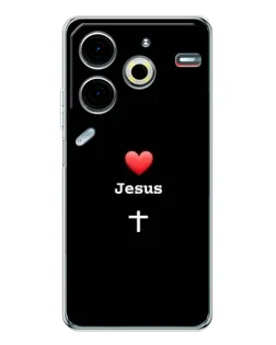 Чехол для TECNO Pova 6 Neo 5G с картинкой «Сердце - Jesus» Чехол для TECNO Pova 6 Neo 5G с картинкой «Сердце - Jesus»