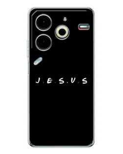Чехол для TECNO Pova 6 Neo 5G с картинкой «Точки веры J.E.S.U.S.»