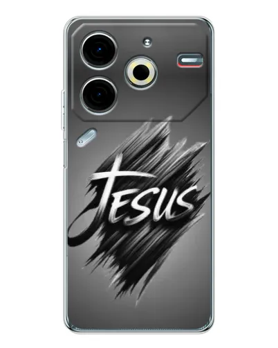 Чехол для TECNO Pova 6 Neo 5G с картинкой «Надпись Jesus Graffiti» Чехол для TECNO Pova 6 Neo 5G с картинкой «Надпись Jesus Graffiti»