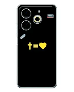 Чехол для TECNO Pova 6 Neo 5G с картинкой «Сердце и Крест»
