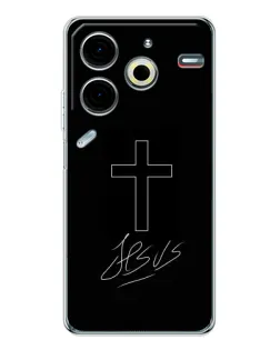 Чохол для TECNO Pova 6 Neo 5G з картинкою «Графічний хрест Jesus» Чохол для TECNO Pova 6 Neo 5G з картинкою «Графічний хрест Jesus»