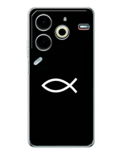 Чохол для TECNO Pova 6 Neo 5G з картинкою «Символ риби Jesus» Чохол для TECNO Pova 6 Neo 5G з картинкою «Символ риби Jesus»