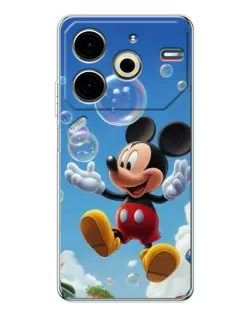 Чехол для TECNO Pova 6 Neo 5G с картинкой «Mickey и мыльные пузыри»