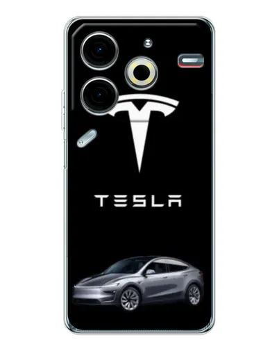 Чехол для TECNO Pova 6 Neo 5G с картинкой «Tesla Model Y»