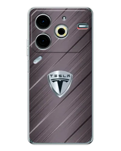 Чехол для TECNO Pova 6 Neo 5G с картинкой «Металлическая текстура Tesla»