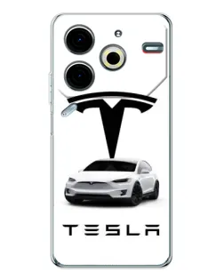 Чехол для TECNO Pova 6 Neo 5G с картинкой «Tesla White Style»