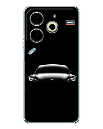 Чехол для TECNO Pova 6 Neo 5G с картинкой «Фары Tesla Night»