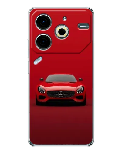 Чехол для TECNO Pova 6 Neo 5G с картинкой «Красный Mercedes AMG»