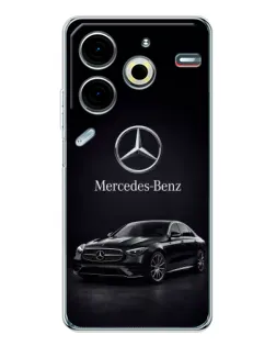 Чехол для TECNO Pova 6 Neo 5G с картинкой «Mercedes — решетка радиатора»