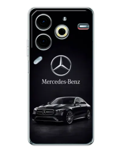 Чехол для TECNO Pova 6 Neo 5G с картинкой «Mercedes — решетка радиатора»