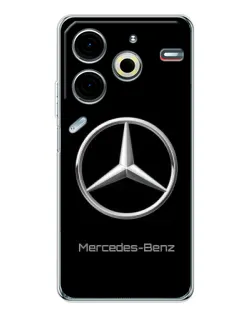 Чехол для TECNO Pova 6 Neo 5G с картинкой «Mercedes Silver Logo»