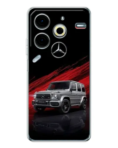 Чехол для TECNO Pova 6 Neo 5G с картинкой «Mercedes G-Class красный»