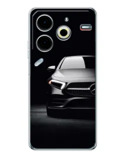 Чехол для TECNO Pova 6 Neo 5G с картинкой «Свет фар Mercedes»