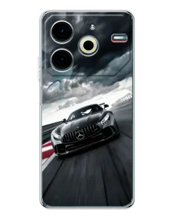 Чехол для TECNO Pova 6 Neo 5G с картинкой «Гоночный Mercedes AMG»