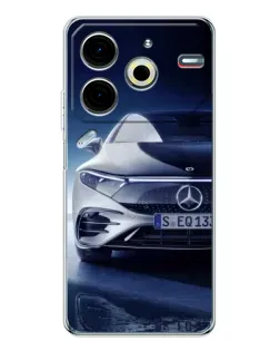 Чехол для TECNO Pova 6 Neo 5G с картинкой «Mercedes EQ — будущее»