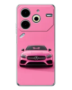 Чохол для TECNO Pova 6 Neo 5G з картинкою «Рожевий Mercedes AMG»