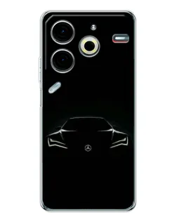 Чохол для TECNO Pova 6 Neo 5G з картинкою «Mercedes — силует авто»