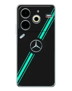 Чохол для TECNO Pova 6 Neo 5G з картинкою «Спортивні лінії Mercedes»