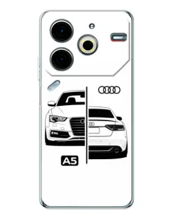 Чехол для TECNO Pova 6 Neo 5G с картинкой «Audi — контрастный дизайн»