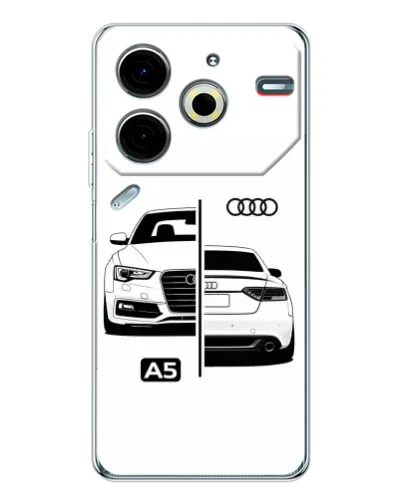 Чехол для TECNO Pova 6 Neo 5G с картинкой «Audi — контрастный дизайн» Чехол для TECNO Pova 6 Neo 5G с картинкой «Audi — контрастный дизайн»