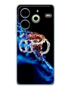 Чехол для TECNO Pova 6 Neo 5G с картинкой «Энергия лого Audi»