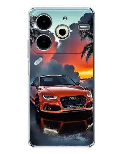Чехол для TECNO Pova 6 Neo 5G с картинкой «Audi — закат» Чехол для TECNO Pova 6 Neo 5G с картинкой «Audi — закат»