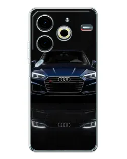 Чехол для TECNO Pova 6 Neo 5G с картинкой «Audi — ночное отражение»
