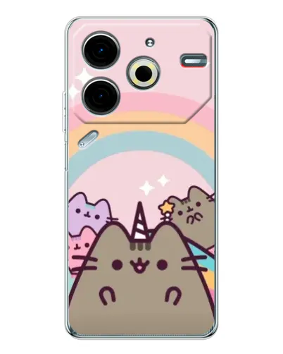 Чехол для TECNO Pova 6 Neo 5G с картинкой «Единорог Pusheen»