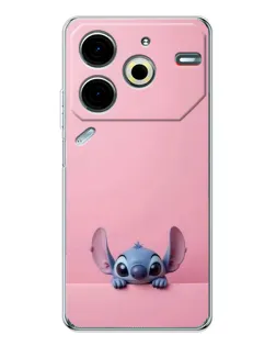 Чехол для TECNO Pova 6 Neo 5G с картинкой «Stitch выглядывает» Чехол для TECNO Pova 6 Neo 5G с картинкой «Stitch выглядывает»