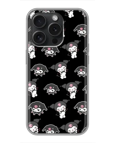Чехол для TECNO Pova 6 Pro с картинкой «Черный паттерн Kuromi» Чехол для TECNO Pova 6 Pro с картинкой «Черный паттерн Kuromi»