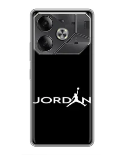 Чохол для TECNO Pova 6 з картинкою «Jordan White Logo»