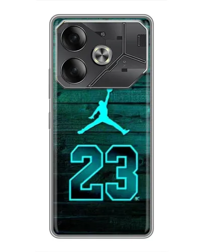 Чохол для TECNO Pova 6 з картинкою «Jordan Cyan 23» Чохол для TECNO Pova 6 з картинкою «Jordan Cyan 23»