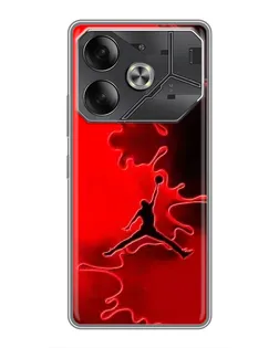 Чохол для TECNO Pova 6 з картинкою «Jordan Red Smoke»