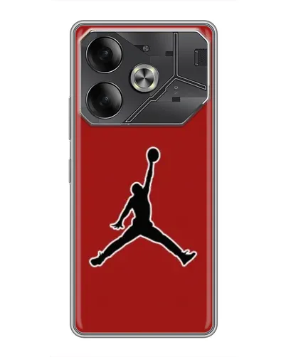 Чохол для TECNO Pova 6 з картинкою «Jordan Red Back» Чохол для TECNO Pova 6 з картинкою «Jordan Red Back»