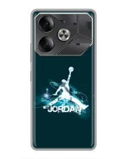 Чохол для TECNO Pova 6 з картинкою «Jordan Blue Fire»