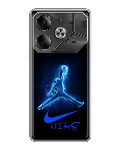 Чохол для TECNO Pova 6 з картинкою «Jordan Neon Blue» Чохол для TECNO Pova 6 з картинкою «Jordan Neon Blue»