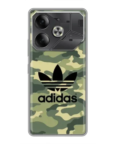 Чохол для TECNO Pova 6 з картинкою «Мілітарі стиль Adidas» Чохол для TECNO Pova 6 з картинкою «Мілітарі стиль Adidas»