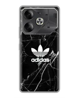 Чохол для TECNO Pova 6 з картинкою «Білий мармур Adidas»