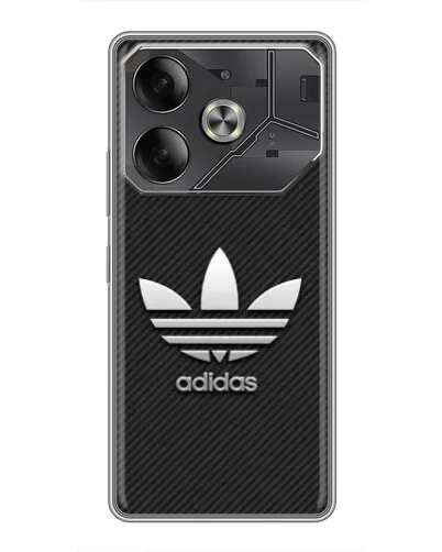 Чохол для TECNO Pova 6 з картинкою «Adidas Карбонова текстура» Чохол для TECNO Pova 6 з картинкою «Adidas Карбонова текстура»