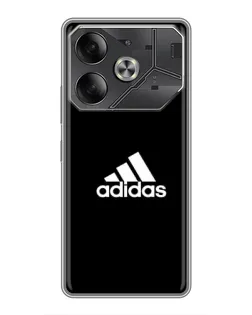Чохол для TECNO Pova 6 з картинкою «Чорна класика Adidas»