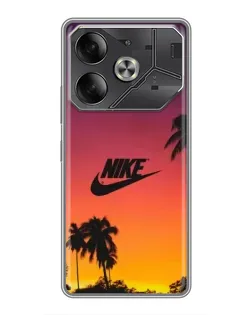 Чохол для TECNO Pova 6 з картинкою «Nike на заході сонця»
