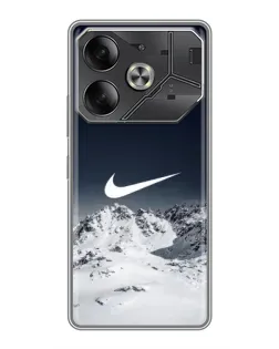 Чохол для TECNO Pova 6 з картинкою «Nike — зимові гори»